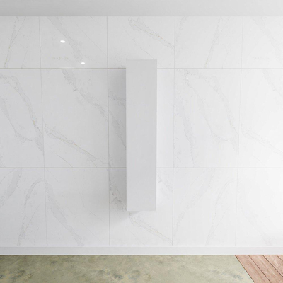 MONDIAZ Lagom Badkamerkast - 150cm - opbouw - rechtsdraaiend - Solid surface Talc SHOWROOMMODEL