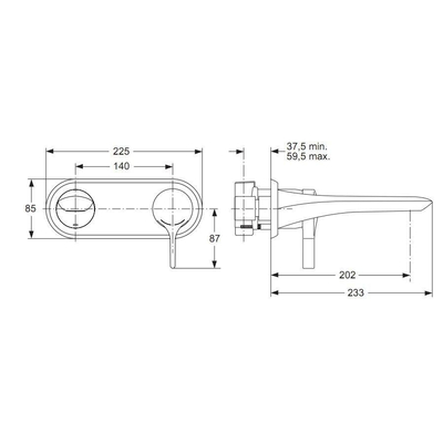 Ideal Standard Melange afbouwdeel voor wandkraan chroom