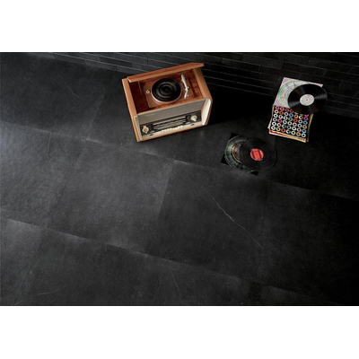 Fap Ceramiche Maku wand- en vloertegel - 80x80cm - 9mm - Vierkant - gerectificeerd - Natuursteen look - Antraciet Mat