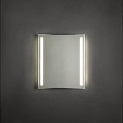 Adema Squared badkamerspiegel 60x70cm met verlichting links en rechts LED met spiegelverwarming en sensor schakelaar tijdelijk SHOWROOMMODEL