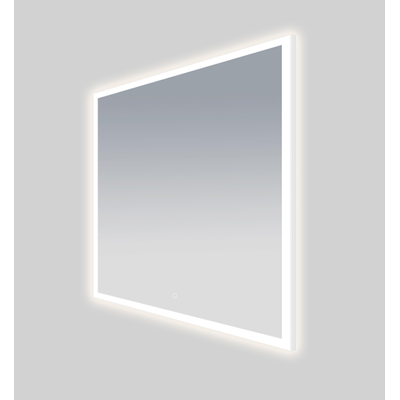 Adema Oblong spiegel 80x70cm inclusief LED verlichting met spiegelverwarming en touch-schakelaar