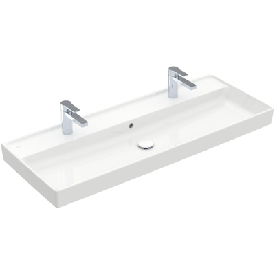 Villeroy & Boch Collaro meubelwastafel 120x47cm met overloop 2 kraangaten wit