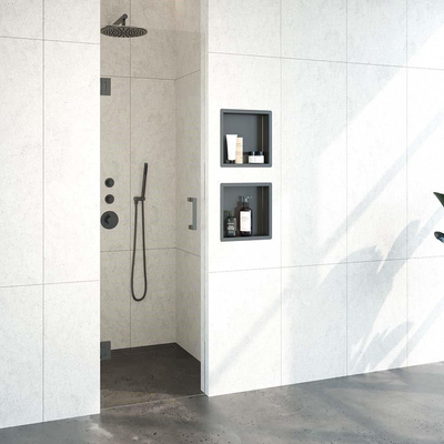 BRAUER Create Complete Profielloze Nisdeur 60 Gunmetal geborsteld