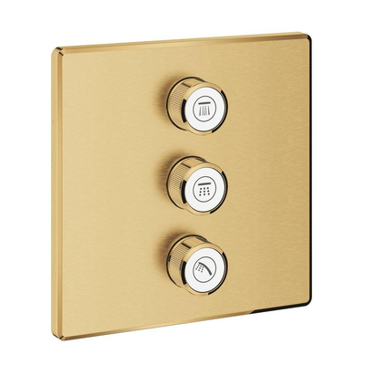 GROHE Grohtherm SmartControl afbouwdeel v. inbouwkraan volume (stopkraan) voor 3 functies vierkant brushed cool sunrise