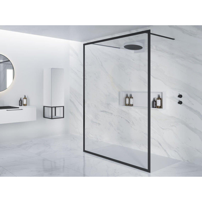 Riho lucid GD401 Douchewand - 200x90cm - zwart