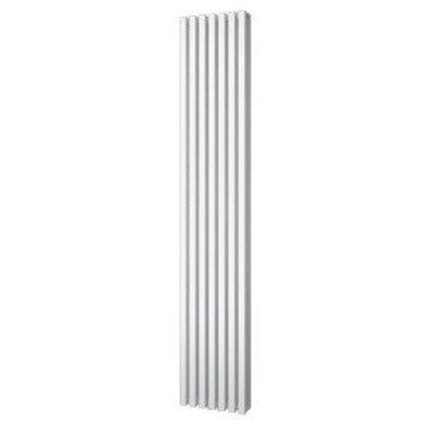 Plieger Siena designradiator verticaal dubbel 1800x318mm 1096W parelgrijs (pearl grey)