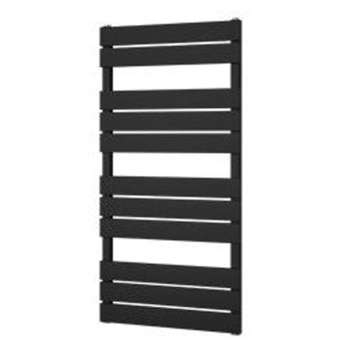 Plieger Genua designradiator horizontaal 1120x550mm 558W zwart grafiet (black graphite)