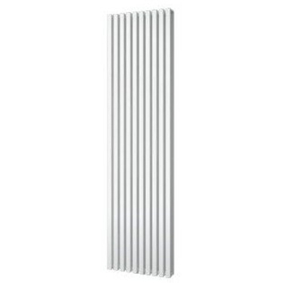 Plieger Siena designradiator verticaal dubbel 1800x462mm 1564W parelgrijs (pearl grey)