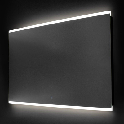 Saniclass Twinlight spiegel 120x70cm met verlichting rechthoek Zilver