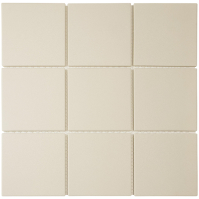 The Mosaic Factory London mozaïektegel - 30x30cm - wand en vloertegel - vierkant - full body - Porselein - mat white (wit)