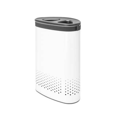 Brabantia Wasbox 55 liter White / Dark Grey kunststof deksel