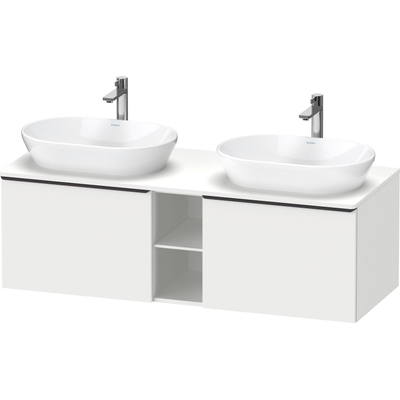 Duravit D-Neo wastafelonderkast 140x45.9x55cm 2 lades wit Mat