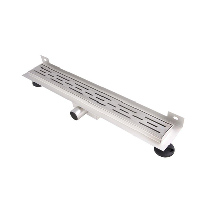 Wiesbaden 3e generatie douchegoot met muurflens en rooster 90 x 7 cm RVS