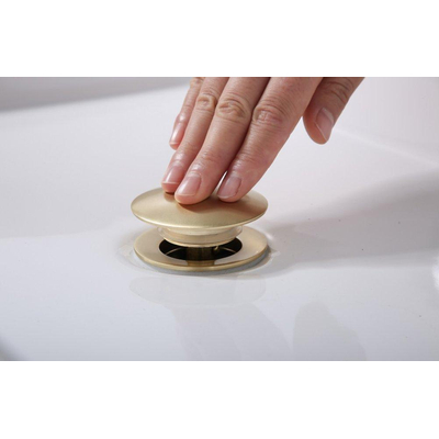 Fortifura Calvi klikwaste afvoerplug Geborsteld Messing PVD (Goud) BESCHADIGD- OUTLET UDEN