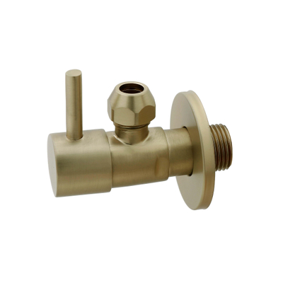 Xellanz Minimal hoekstopkraan 1/2" x 3/8" of knel 10 mm geborsteld messing