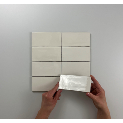 Cifre Ceramica Atlas wandtegel - 7.5x15cm - 8.5mm - Rechthoek - Ivoor glans