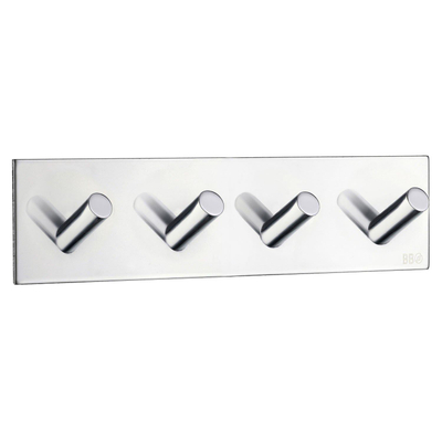 Smedbo Beslagsboden Handdoekhouder - 18x4.5x3cm - zelfklevend - RVS Gepolijst Edelstaal