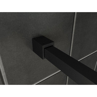 Wiesbaden Square inloopdouche 1100 x 2000 x 10 mm nano helder glas/mat zwart
