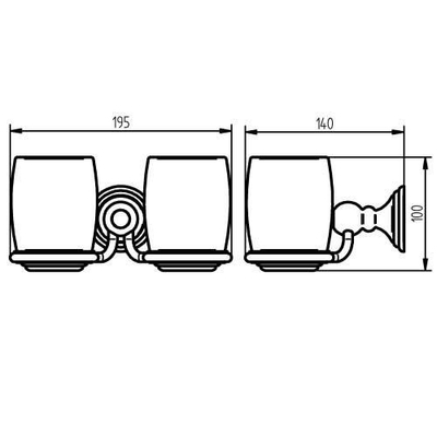 Haceka Allure Dubbele Bekerhouder chroom OUTLETSTORE