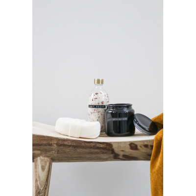 Wellmark Geurkaars - Fresh Linnen - groot - 9.5x11 - zwart glas - Let's Get Cozy