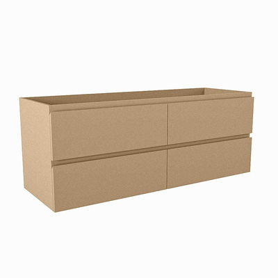 Mondiaz HAY wastafelonderkast - 130x45x50cm - 4 lades - uitsparing links en rechts - softclose - Oro