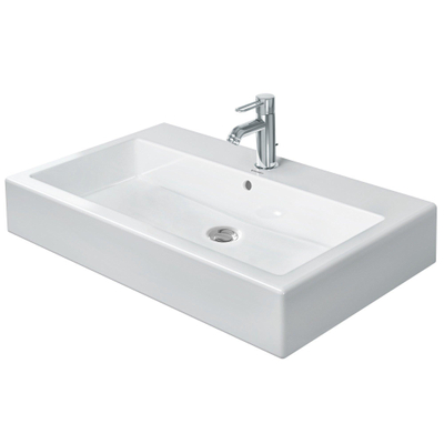 Duravit Vero wastafel 80x47cm met kraangat en overloop met wondergliss wit