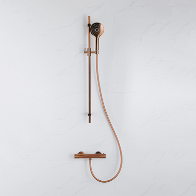 Fortifura Calvi Handdouche - ø12cm - rond - 3 standen - Geborsteld koper PVD (Koper) OUTLETSTORE