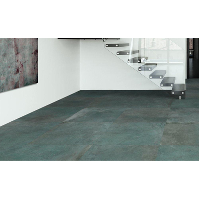 EnergieKer Magnetic wand- en vloertegel - 30x60cm - 9mm - Rechthoek - gerectificeerd - Betonlook - Emerald mat