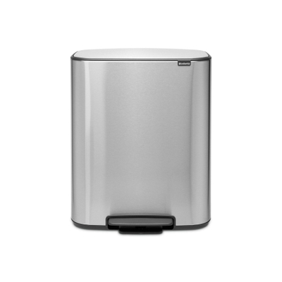 Brabantia Bo Pedaalemmer - 60 liter - kunststof binnenemmer - matt steel fingerprint proof