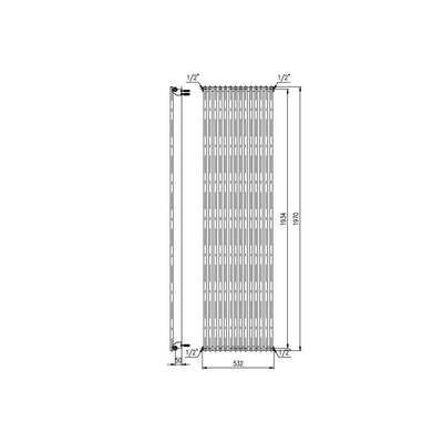 Plieger Venezia designradiator enkel verticaal 1970x532mm 1417W pergamon