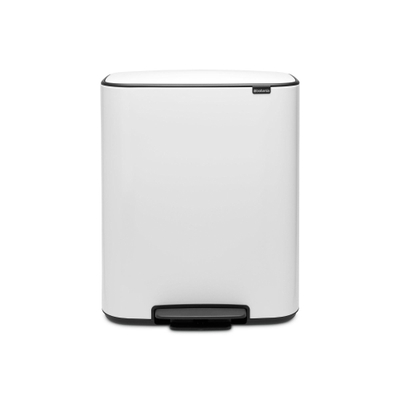Brabantia Bo Pedaalemmer - 60 liter - kunststof binnenemmer - wit
