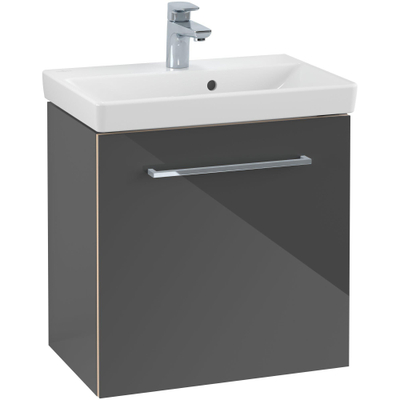 Villeroy en boch Avento wastafelonderkast 512x520x348 1xdeur scharn.links crystal grey