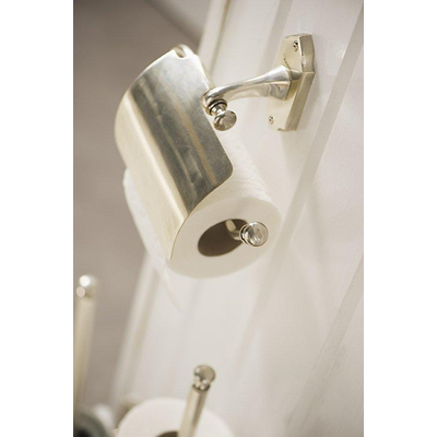 Haceka Vintage toiletrolhouder met klep zilver