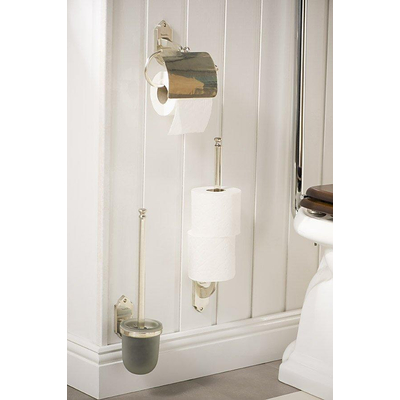 Haceka Vintage toiletrolhouder met klep zilver