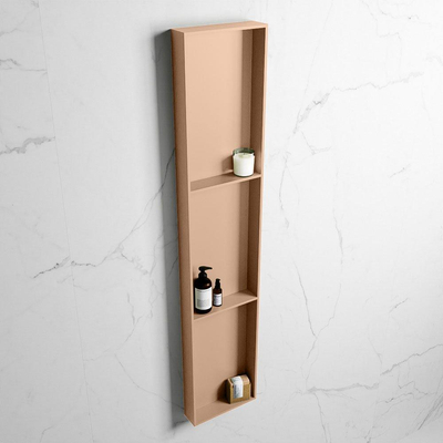 MONDIAZ EASY Nis - 149.5x29.5cm - geschikt voor in- of opbouw - 3 vakken - kleur Rosee | Rosee