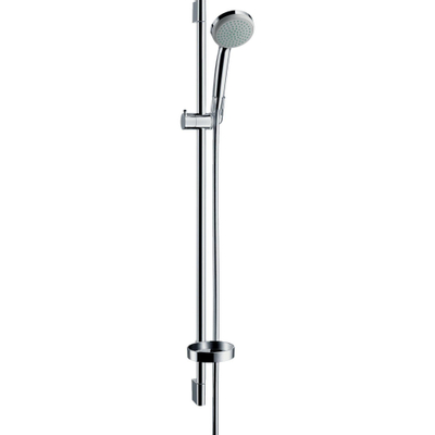 Hansgrohe Croma 101 glijstangset inclusief handdouche 1 jet, glijstang UnicaC 90cm en zeepschaal chroom