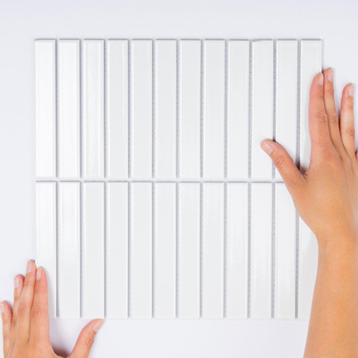 The Mosaic Factory Sevilla mozaïektegel - 29.6x30cm - wandtegel - Rechthoek - Porselein White Glans