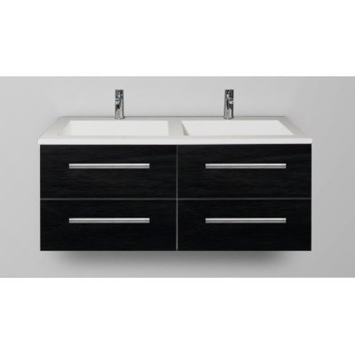 Saniclass Bologna 120 badmeubel met vier lades black wood