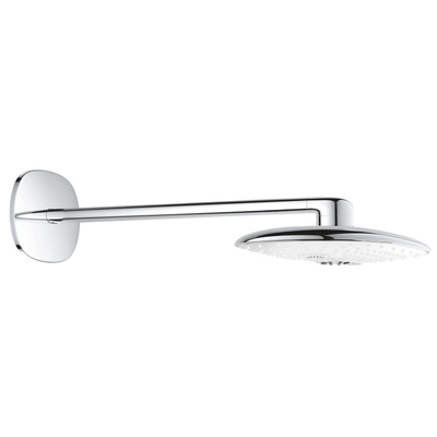 GROHE Rainshower Duo 360 Hoofddouche - 36x22cm - 2 straalsoorten - wandarm 45cm - moon white/chroom