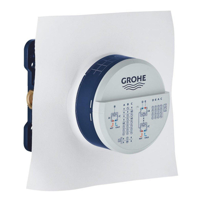 GROHE Grohtherm Regendoucheset Inbouw- hoofddouche 20 cm - 2 functies - handdouche staaf 1 stand - wandarm - chroom