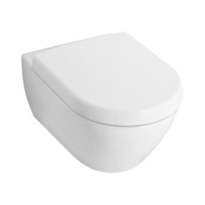 Villeroy en Boch Subway 2.0 Compact met basic zitting, UP100 reservoir en Delta 25 Wit Knop