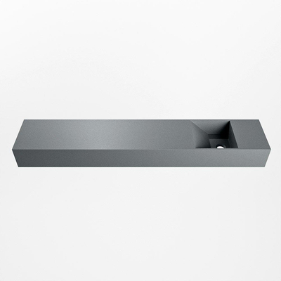 Mondiaz TYNE Fontein - 120x23x12cm - wasbak Rechts - zonder kraangaten - solid surface - Plata