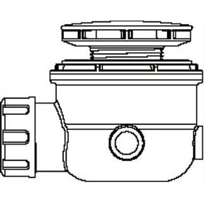 Wisa douchebakafvoer compleet voor douchebak inclusief gat 52mm chroom