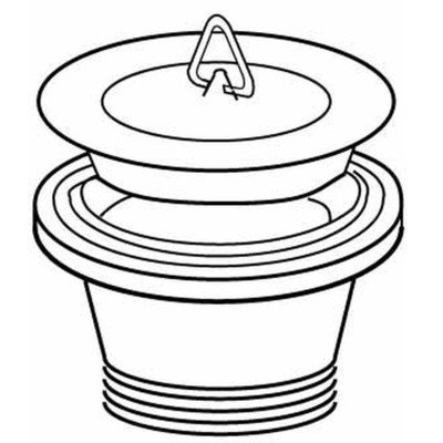 Plieger afvoerplug met kunststof onderstuk 63mm x 5/4 chroom