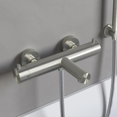 Hotbath Archie thermostatische badmengkraan met uitloop RVS SHOWROOMMODEL