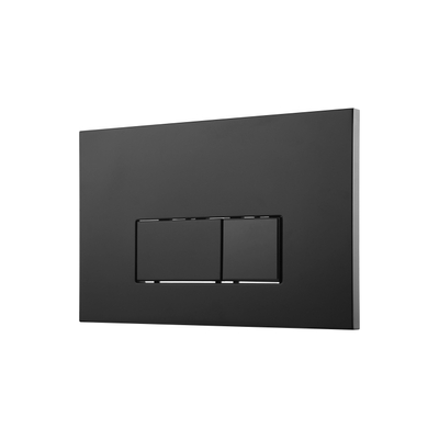 QeramiQ Push Bedieningsplaat met dualflush frontbediening voor Geberit UP320 inbouwreservoir ABS Rechthoek Mat Zwart OUTLET