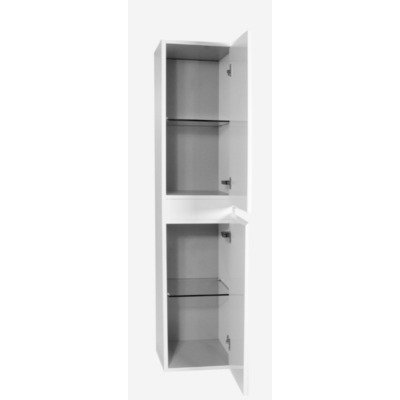 BRAUER New Future Badkamerkast - 160x35x35cm - 2 greep - loze links/rechtsdraaiende deuren - MDF - hoogglans wit SHOWROOMMODEL