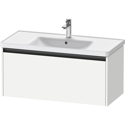 Duravit Ketho 2 wastafelonderbouwkast met 1 lade 98.4x45.5x44cm met greep antraciet wit mat