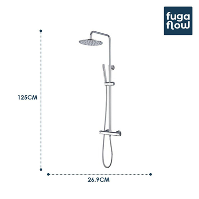 FugaFlow Venteira – Regendoucheset – Douche – Thermostaatkraan - Chroom