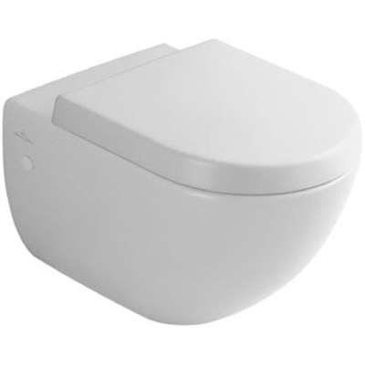 Villeroy en Boch Subway 1.0 met basic zitting UP100 reservoir en Delta 25 bedieningsplaat wit